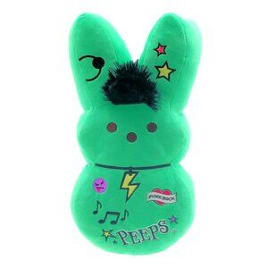 Peeps Easter Plush Emo Punk Rock Bunny 16" Green Stuffed Animal